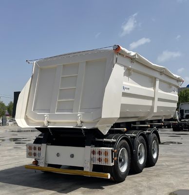 60T/80T U型 砂石の穀物輸送機能のためのターパーバックダンプトレーラー
