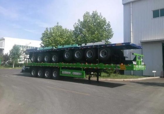 2軸 3軸 4軸 20' 40' 45' トラックタイヤ用コンテナフラットベッド半トレーラー 12R225