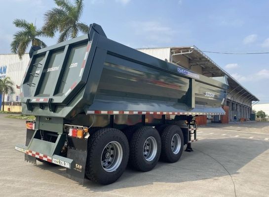 トラックトレーラー 3/4 アクセル 60-100 トン 重荷着陸車 28t のダンプトレーラー