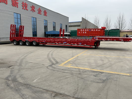 直行4軸16輪低床半トレーラー 最大30TON/60TON/80TON/100TONのペイロード