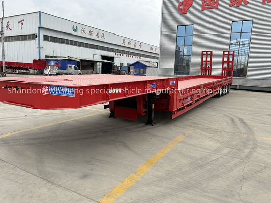 直行4軸16輪低床半トレーラー 最大30TON/60TON/80TON/100TONのペイロード
