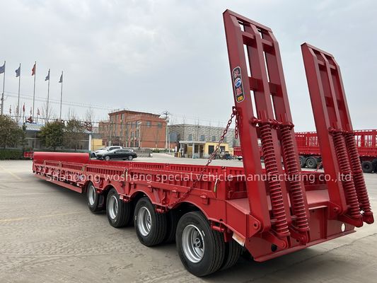 直行4軸16輪低床半トレーラー 最大30TON/60TON/80TON/100TONのペイロード