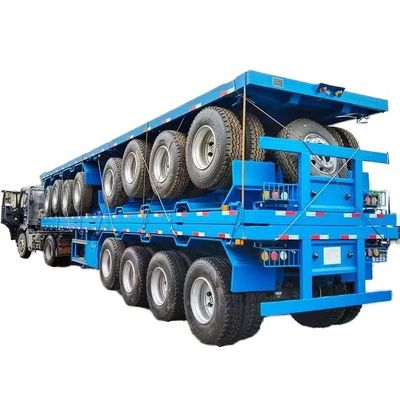 コンテナ輸送のための3軸40〜60トンのプラットフォームフラットベッド半トレーラー