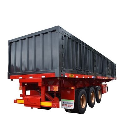 3軸サイドドロップティッパーダンプ28トンの着陸車輪とカスタマイズされた半トレーラー
