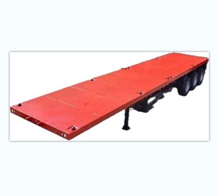 耐久性 Q345B スチール メインビーム 20FT 40FT コンテナ輸送のためのフラットベッドセミトレーラー