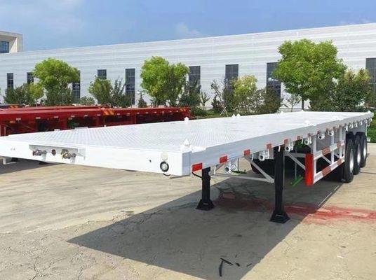 マックス・ペイロード 50tons 3 Axle 40ft コンテナ 半トレーラー シャーシ フラットベッド フラットベッドトレーラー