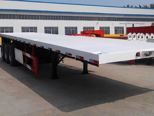 マックス・ペイロード 50tons 3 Axle 40ft コンテナ 半トレーラー シャーシ フラットベッド フラットベッドトレーラー
