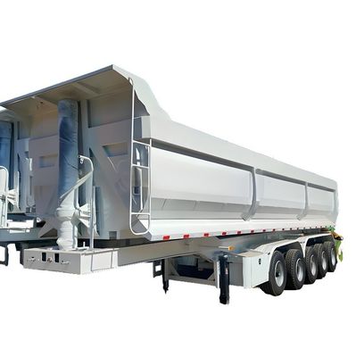 パーソナライゼーション 80-100 トン 45 CBM トラックとU形の後ろダンプのための傾斜半トレーラー