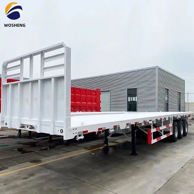 安定したコンテナ輸送のための平面式半トレーラー3軸4軸20FT40FT