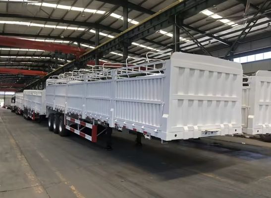 最大3000kgの重荷 鉄筋フェンスの下ろし側側壁半トレーラー