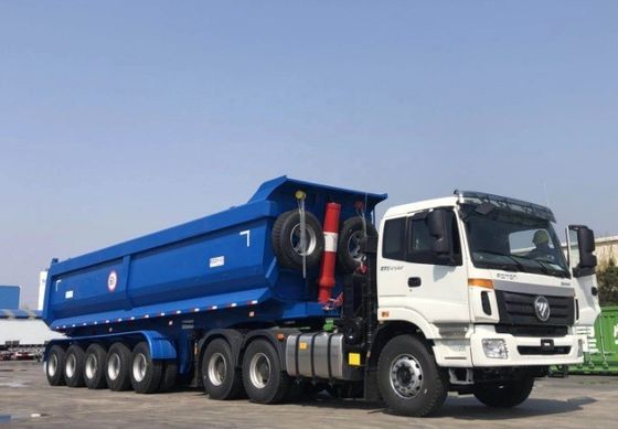 Wosheng 30~80トンの後部ダンプ半トレーラー 最大重荷30000kg U型設計