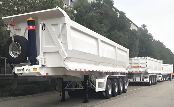建築物用 後ろのダンプ用 オーダーメイド 30-100T 容量 4/3 アックス・ティッパー・セミトレーラー