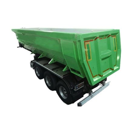 トラックトレーラー 80 トン 機械式吊り付きの水力式後部ダンプ半トレーラー