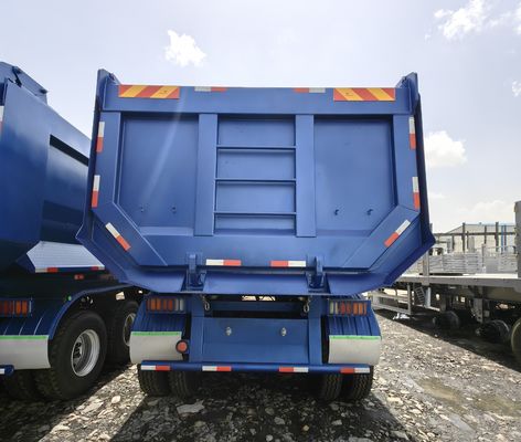 3軸タレ 重量 8.5 トン 30cbm 40-50 トン 建設用 後ろダンプ半トレーラー