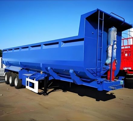 30cbm 後部ダンプ 半トレーラー 建設用 カスタム カラー 3 アクセル タレ 体重 8.5 トン