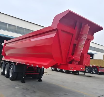 30cbm 後部ダンプ 半トレーラー 建設用 カスタム カラー 3 アクセル タレ 体重 8.5 トン