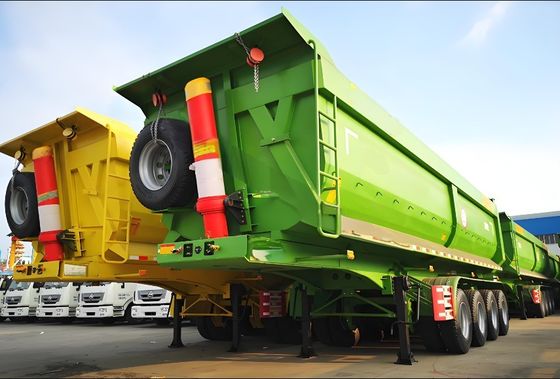 30cbm 後部ダンプ 半トレーラー 建設用 カスタム カラー 3 アクセル タレ 体重 8.5 トン