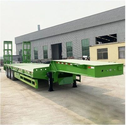 直接 60~100トンのトラック トレーラー 輸送設備 ステップドロップ 低床半トレーラー