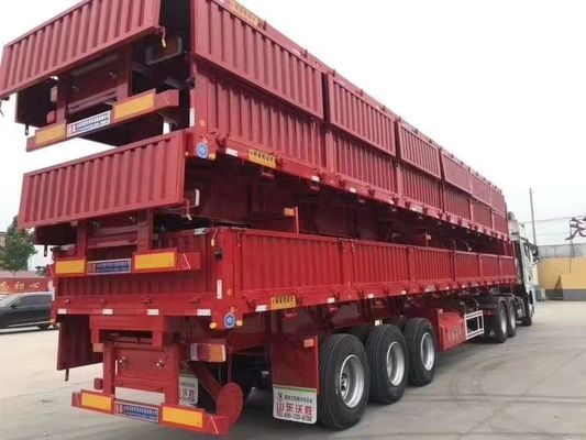 石砂用 3 軸 50 トンのサイドダンプトラックのセミトレーラー