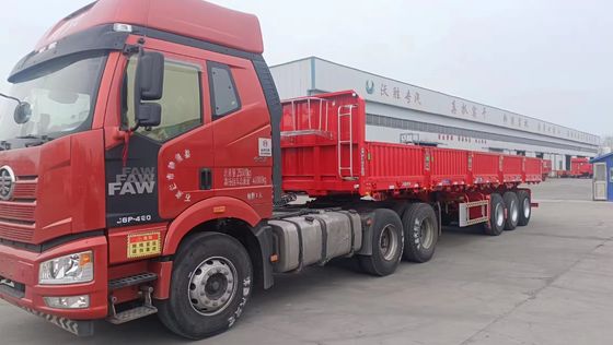 13/16 トン 専門家の卸荷用鋼材用軸側半傾斜トラック