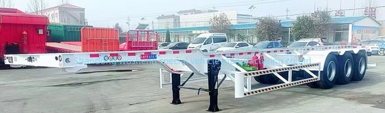 Wosheng 3 アクセル 20FT 40FT コンテナ スケルト コンテナ輸送用半トレーラー