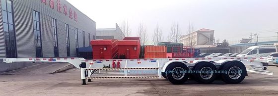 Wosheng 3 アクセル 20FT 40FT コンテナ スケルト コンテナ輸送用半トレーラー
