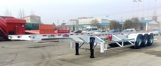Wosheng 3 アクセル 20FT 40FT コンテナ スケルト コンテナ輸送用半トレーラー