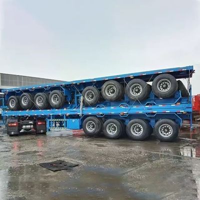 50 トン の 荷重 容量 の 半トレーラー コンテナ や 平床 貨物 を 輸送 する ため の 理想 的 な 車