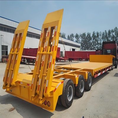 ウォシェン3軸 50-100トンの ローボーイ ローベッド トラック 13000x3000x3300のセミトレーラー