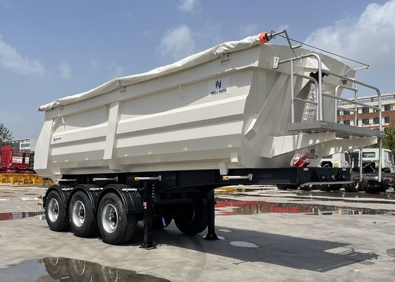 パーソナライズされた3軸ハイドロリックバックダンプセミトレーラー 28t重用着陸車
