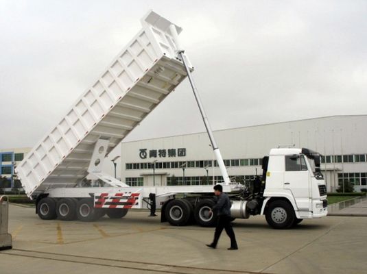 Q345B/T700 鉄筋本線 液体ダンピングトラック 重荷用用半トレーラー