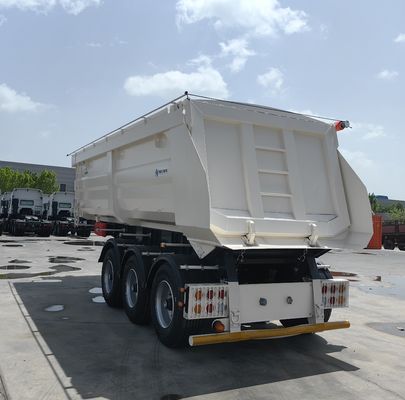 機械式懸垂 重荷 35-65 cbm トラック用 U型 後部ダンプ半トレーラー