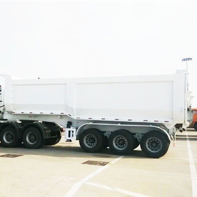 機械式懸垂 重荷 35-65 cbm トラック用 U型 後部ダンプ半トレーラー