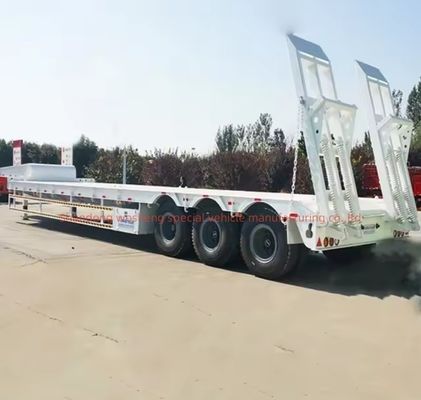 12 輪 低床 コンテナ シャーシ ローダー Q345B / T700 スチール メイン ビーム付き 半トレーラー