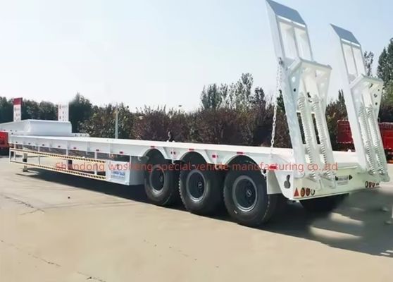 12 輪 低床 コンテナ シャーシ ローダー Q345B / T700 スチール メイン ビーム付き 半トレーラー