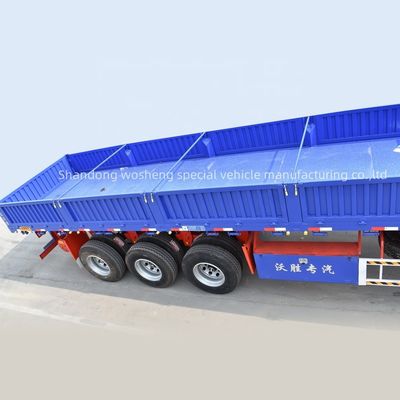 重荷3軸60トンのサイドティッパーダンプ半トレーラー 卸貨物輸送