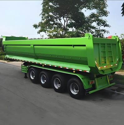 設計 30-100 トン U 型 後部ダンプ半トレーラー 最大重荷 30000 kg 鋼