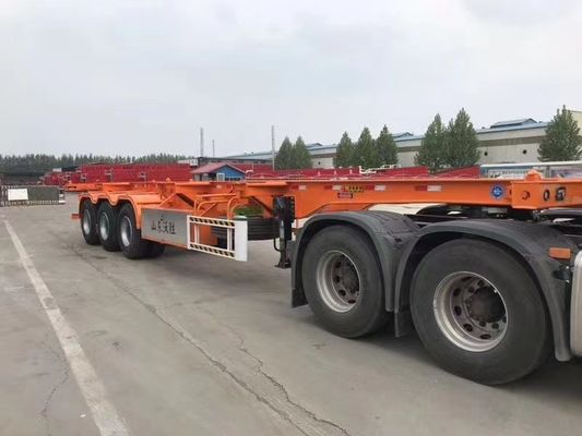 3軸 20-45 フィート コンテナ シャーシ スケルト 半トレーラー 12.38x2.48x1.55m サイズ