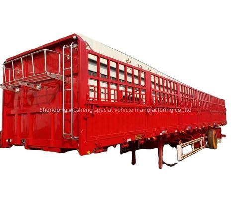 Q345B 主梁 3/4 軸 7.5 トン 12.4m サイドフェンス トラックのカスタマイズのための半トレーラー