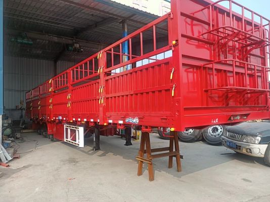 Q345B 主梁 3/4 軸 7.5 トン 12.4m サイドフェンス トラックのカスタマイズのための半トレーラー