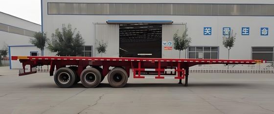アフリカ市場における可変30~80トンのコンテナトレーラー トラックフラットベッドセミトレーラー