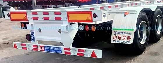 最大容量 60T 40FT コンテナ スチール トラック トレーラー 3 軸 骨格 半トレーラー