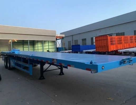 3軸 40T 利用荷物 平面デッキ コンテナ 20 40 FT コンテナのための輸送セミトレーラー