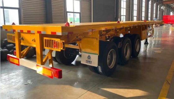 多機能3軸12輪平床コンテナトレーラー 最大重荷30000kg