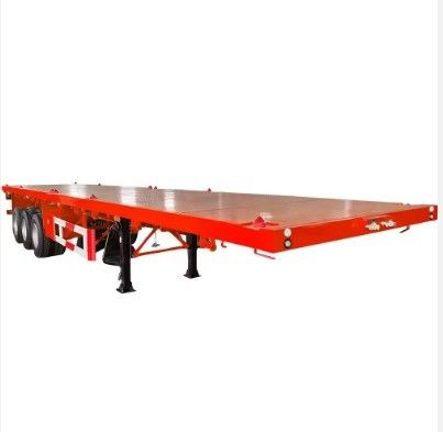 よい3軸 30-120tons コンテナ コンテナ輸送のためのフラットベッドトラックトレーラー