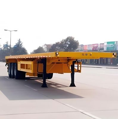 よい3軸 30-120tons コンテナ コンテナ輸送のためのフラットベッドトラックトレーラー