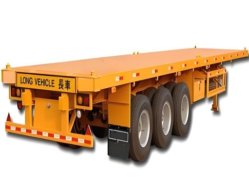 よい3軸 30-120tons コンテナ コンテナ輸送のためのフラットベッドトラックトレーラー