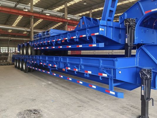 重荷輸送のための4軸半トレーラー Q345B / T700 鋼本梁