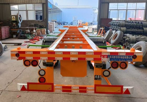 20FT 40FT 重3軸鋼車体 機械式懸垂付き半トレーラー
