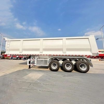3軸 20~80トンの U型 ハイドロリック 後部ダンプ半トレーラー